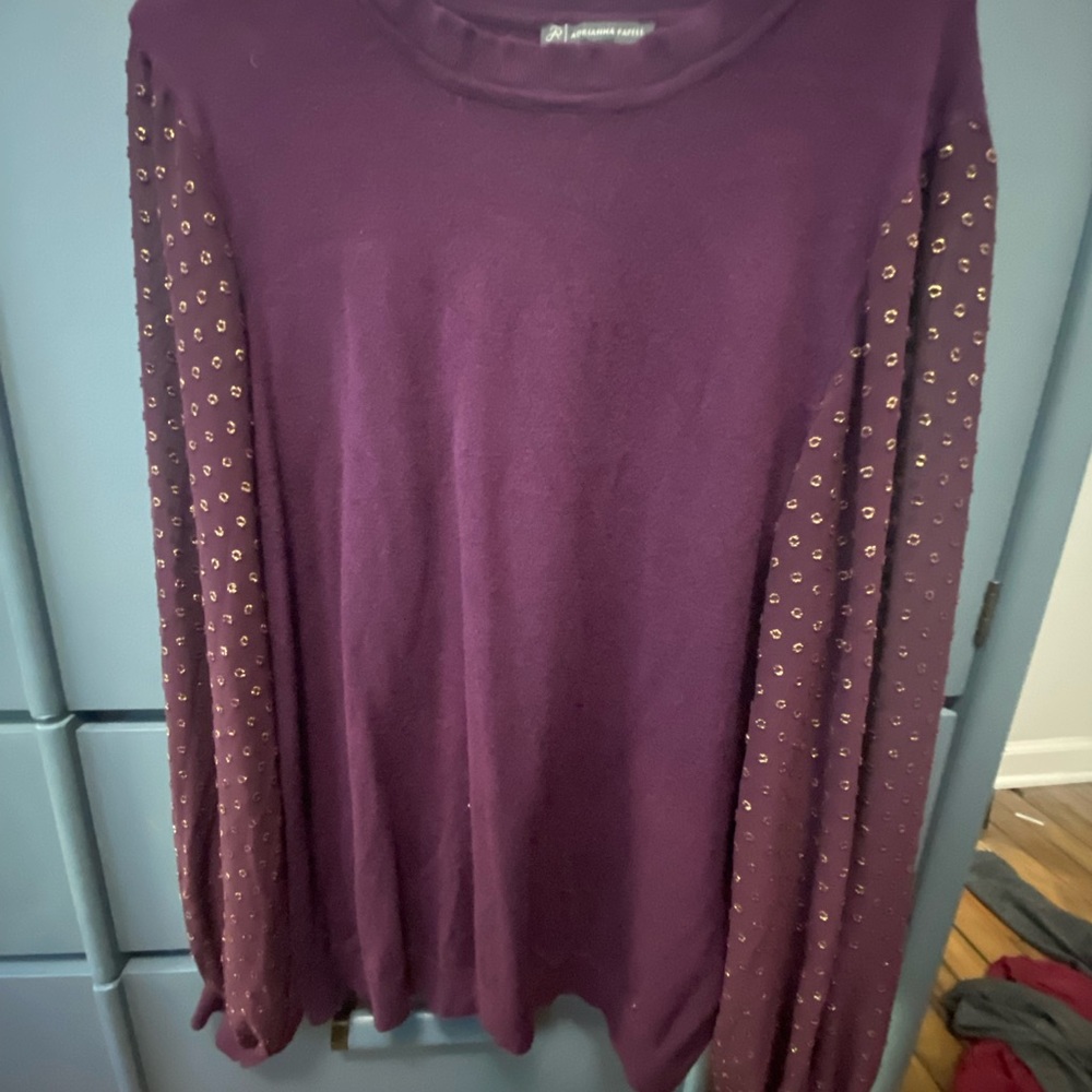 Purple and gold sweater